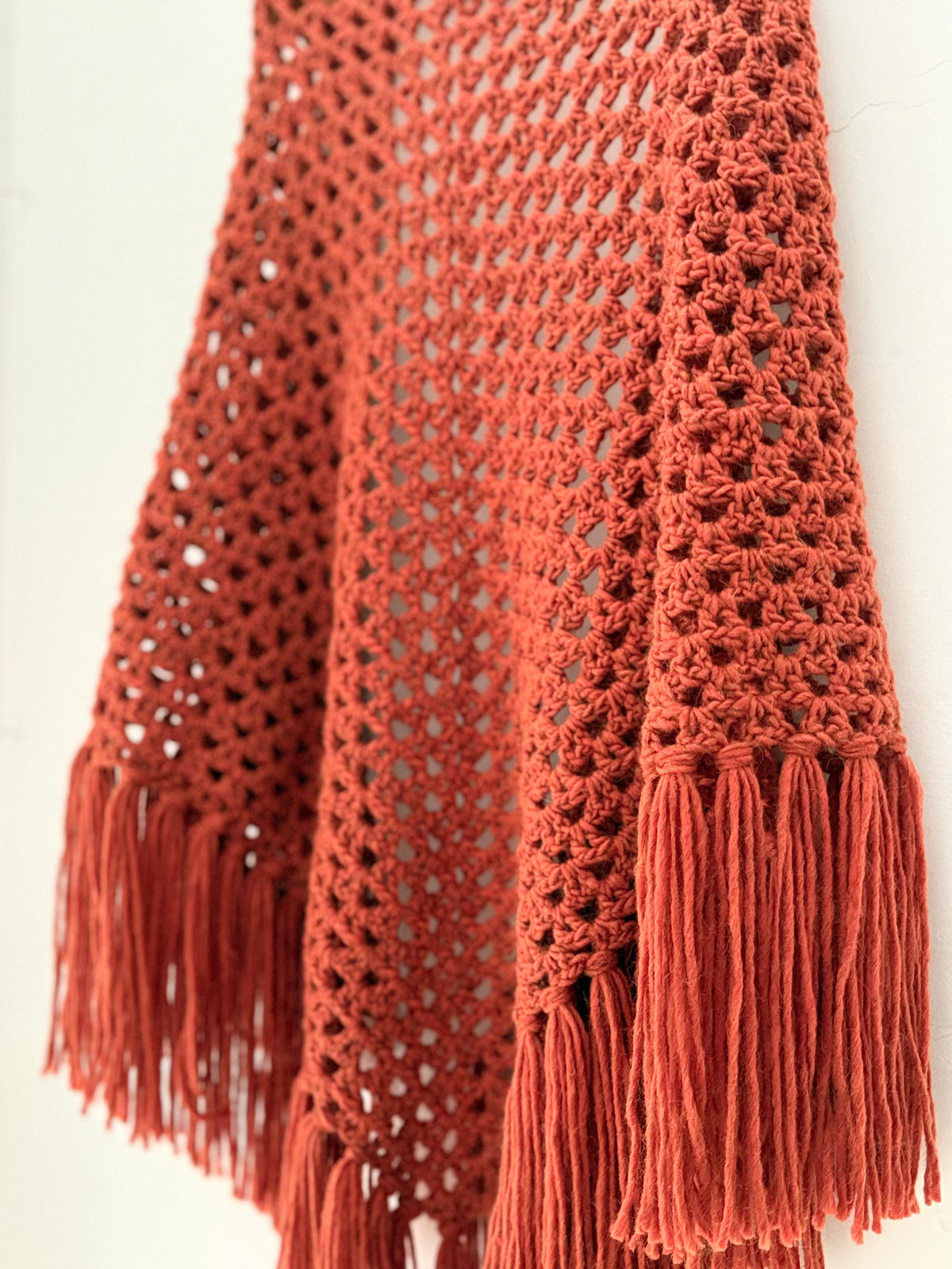 FLOW — Pumpkin Orange Alpaca Shawl