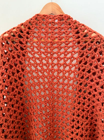 FLOW — Pumpkin Orange Alpaca Shawl
