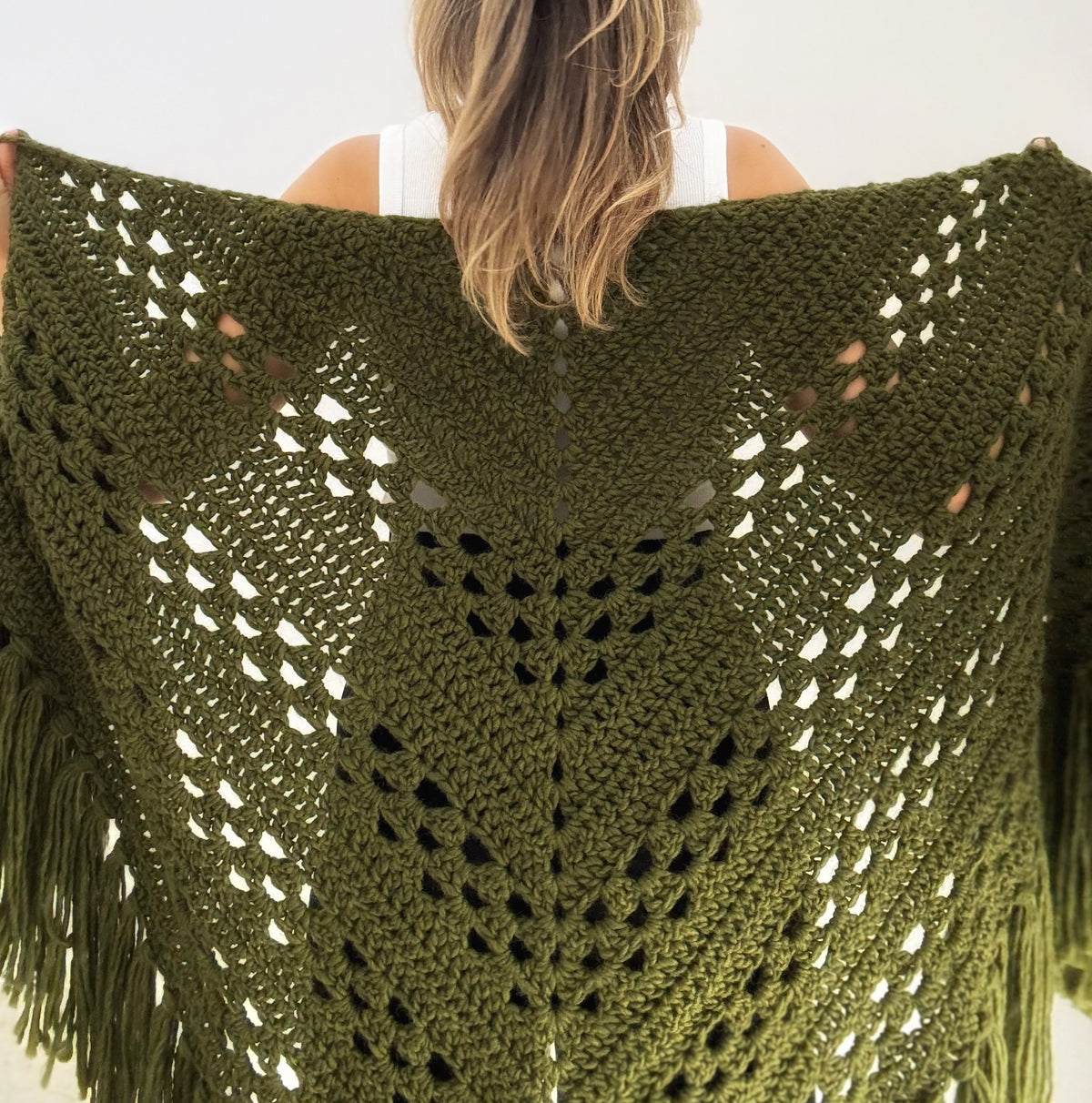 FLOW — Olive Green Alpaca Shawl