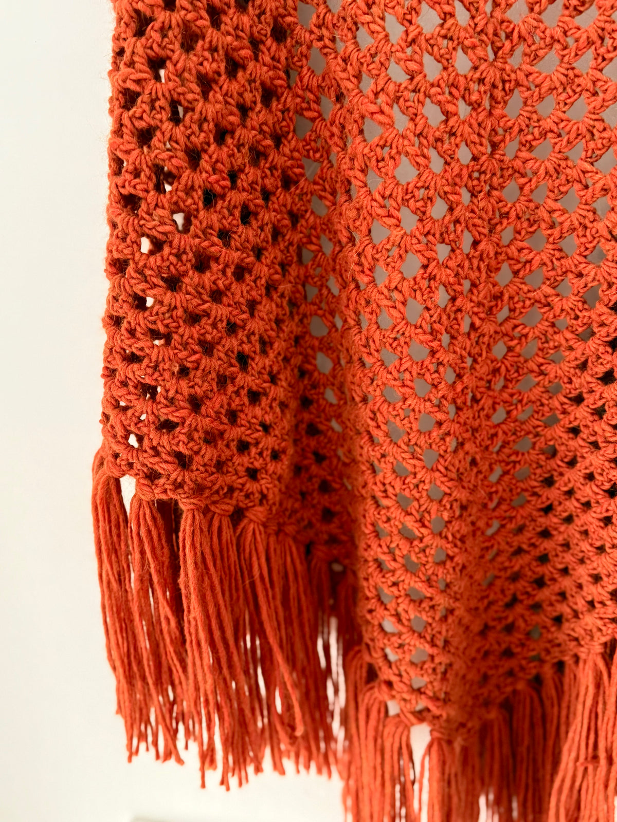 FLOW — Pumpkin Orange Alpaca Shawl