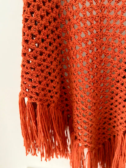 FLOW — Pumpkin Orange Alpaca Shawl