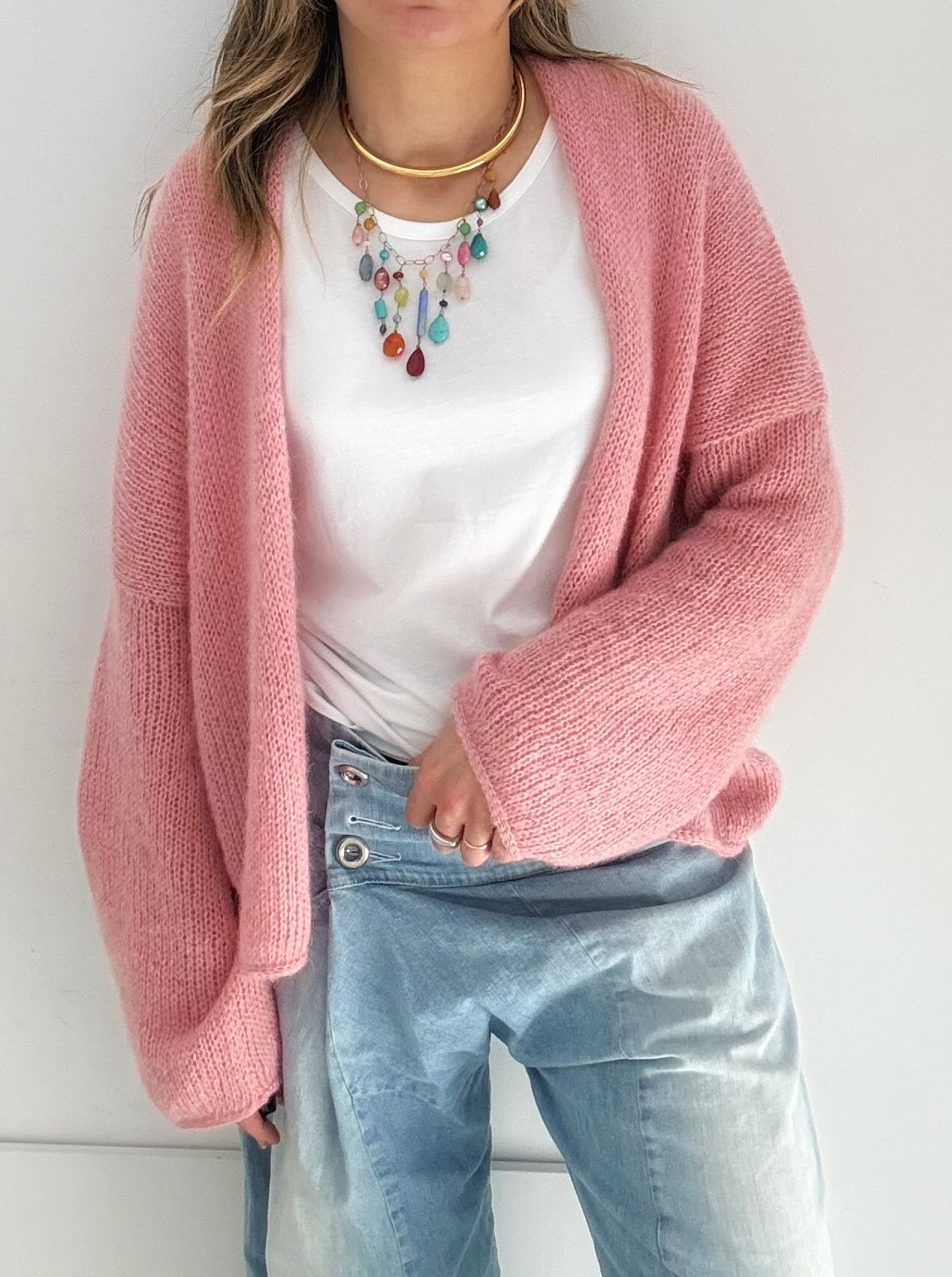 The Air Cardi Gold Pink