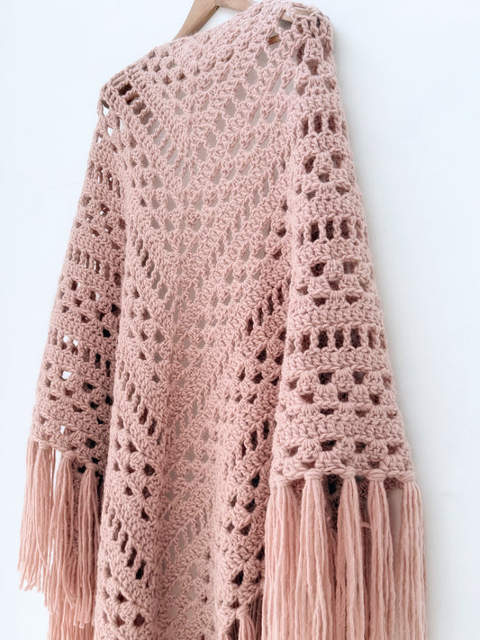FLOW — Candy Pink Alpaca Shawl