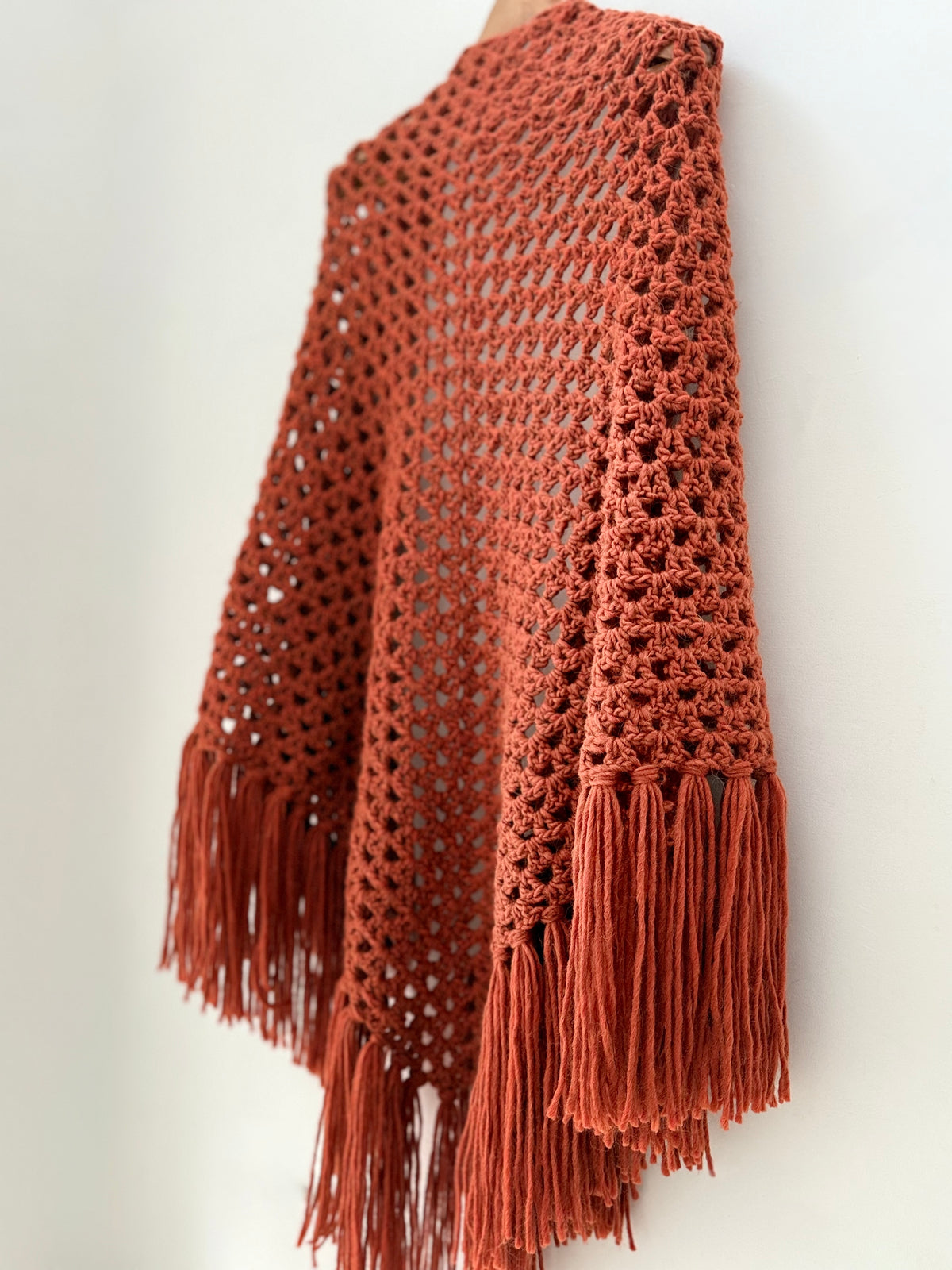 FLOW — Pumpkin Orange Alpaca Shawl