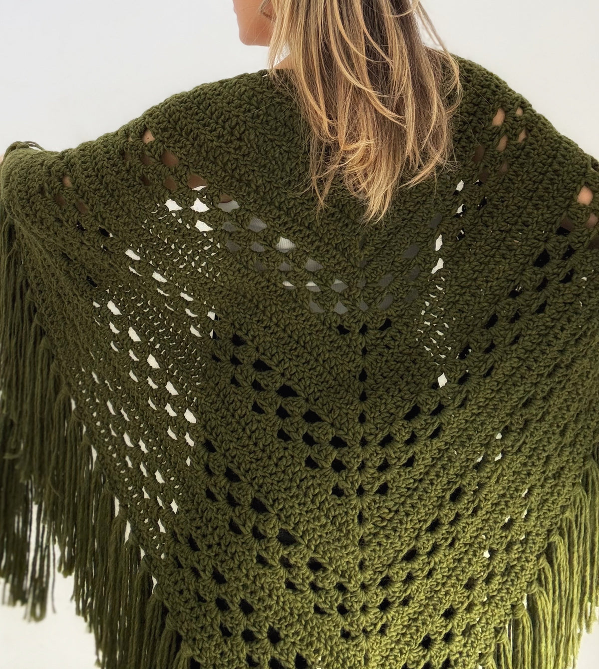 FLOW — Olive Green Alpaca Shawl