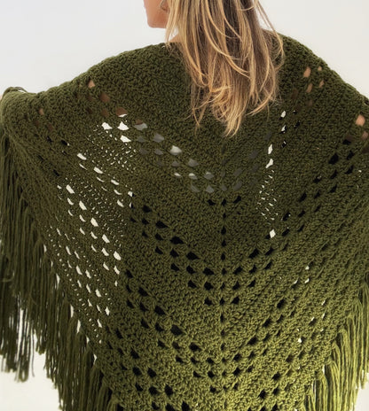 FLOW — Olive Green Alpaca Shawl